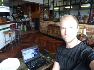 Greenland crossing - last civilised breakfast RS